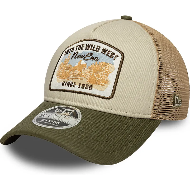 petten-gebogen-beige-snapback-9forty-m-crown-a-frame-van-new-era