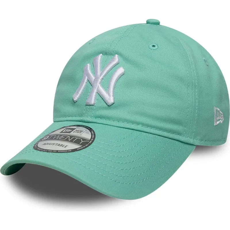gorra-curva-verde-claro-ajustable-9twenty-league-essential-de-new-york-yankees-mlb-de-new-era