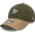 petten-gebogen-multicolor-verstelbare-band-9twenty-mini-washed-contrast-van-oakland-athletics-mlb-van-new-era