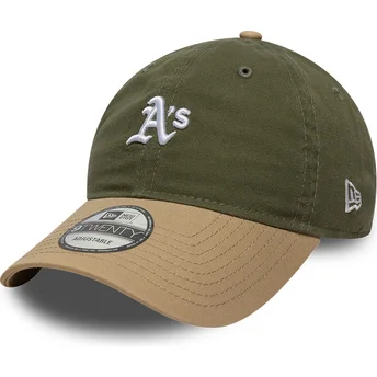 Petten gebogen meerkleurig verstelbare band 9TWENTY Mini Washed Contrast van Oakland Athletics MLB van New Era