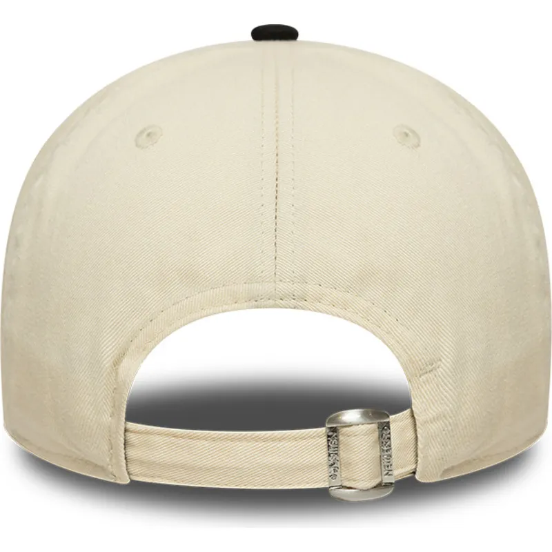 cappellino-curvo-beige-e-nero-regolabile-9twenty-wash-distress-a-frame-di-new-era