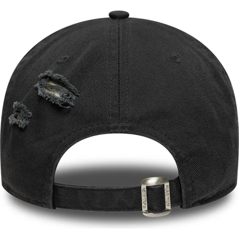 cappellino-curvo-nero-regolabile-9twenty-wash-distress-a-frame-di-new-era