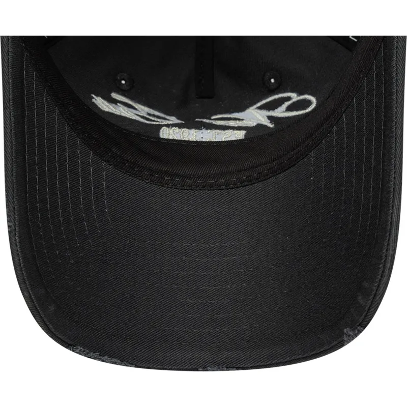 cappellino-curvo-nero-regolabile-9twenty-wash-distress-a-frame-di-new-era