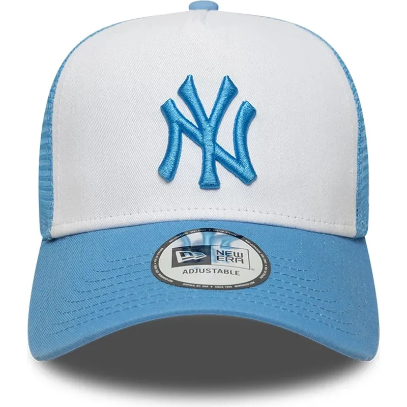 petten-gebogen-blauw-snapback-a-frame-league-essential-van-new-york-yankees-mlb-van-new-era