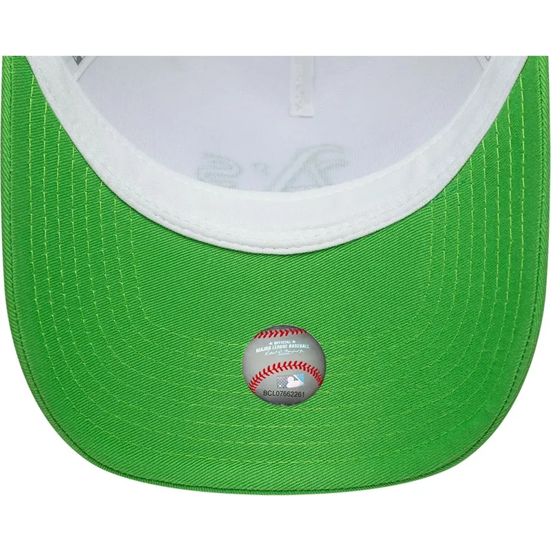 cappellino-trucker-verde-e-bianco-con-logo-verde-a-frame-league-essential-di-oakland-athletics-mlb-di-new-era