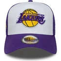 keps-trucker-lila-och-vit-a-frame-side-patch-fran-los-angeles-lakers-nba-av-new-era