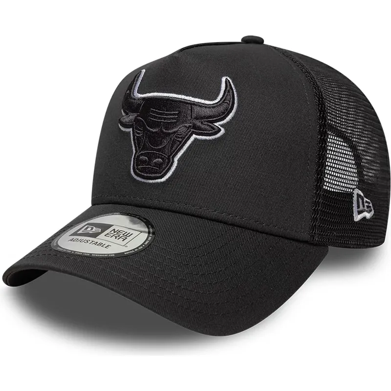 petten-gebogen-zwart-snapback-a-frame-outline-van-chicago-bulls-nba-van-new-era