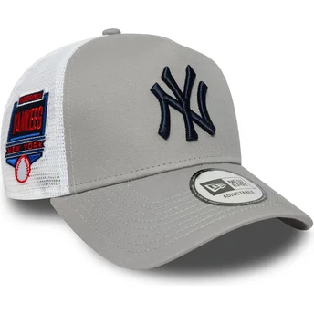 Cappellino trucker grigio A Frame Side Patch dei New York Yankees MLB di New Era
