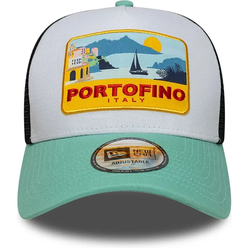 petten-gebogen-multicolor-snapback-a-frame-location-patch-van-portofino-van-new-era