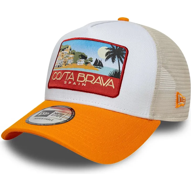 petten-gebogen-multicolor-snapback-a-frame-location-patch-van-costa-brava-van-new-era