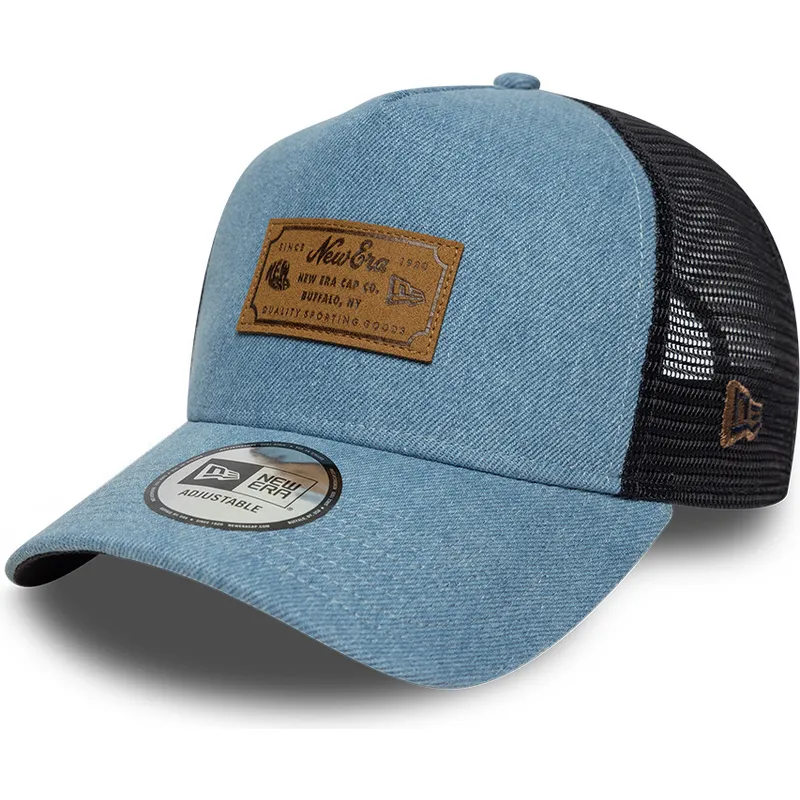 petten-gebogen-blauw-snapback-a-frame-van-new-era