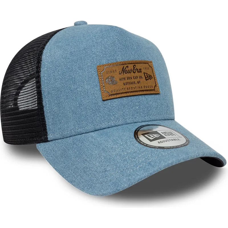 petten-gebogen-blauw-snapback-a-frame-van-new-era