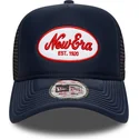 petten-gebogen-marineblauw-snapback-a-frame-van-new-era