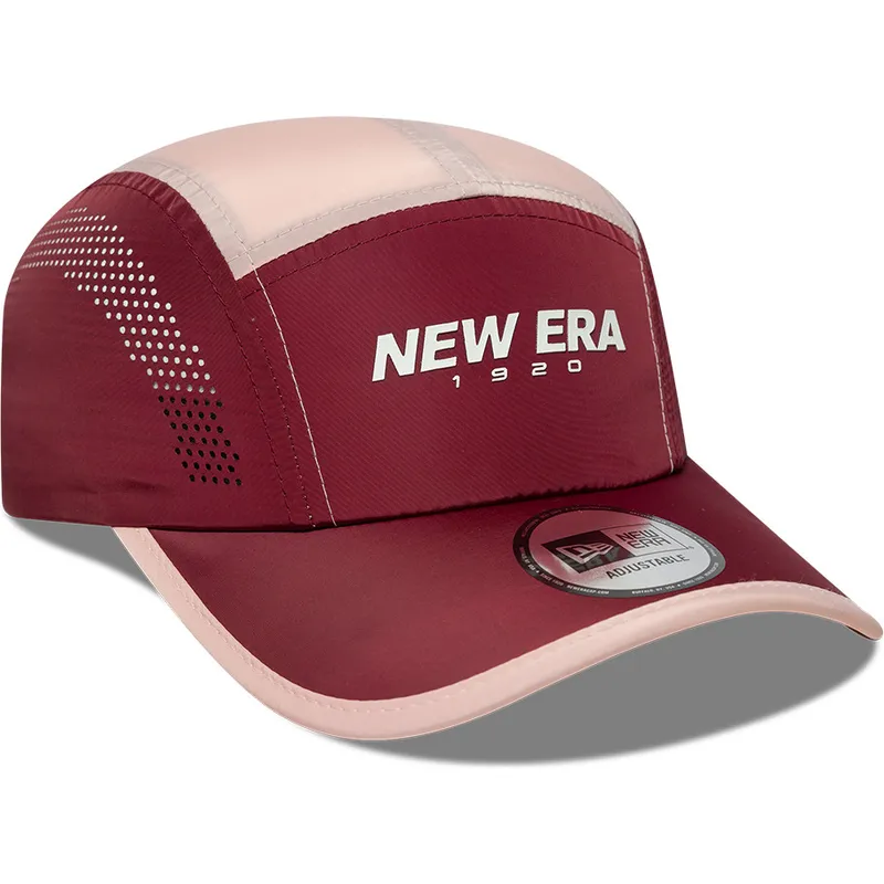 petten-gebogen-hond-rood-verstelbare-band-runner-colour-block-van-new-era