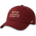 gebogene-verstellbare-weinrote-kappe-ny-dreams-just-kids-the-90s-von-homenage