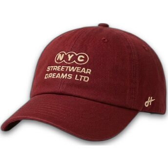 Petten gebogen rood verstelbaar NY Dreams Just Kids The 90s van Homenage