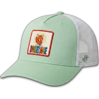 Petten gebogen groen snapback The Trucker van Homenage