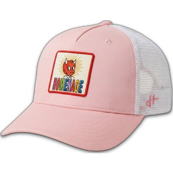 Petten gebogen roze snapback The Trucker van Homenage