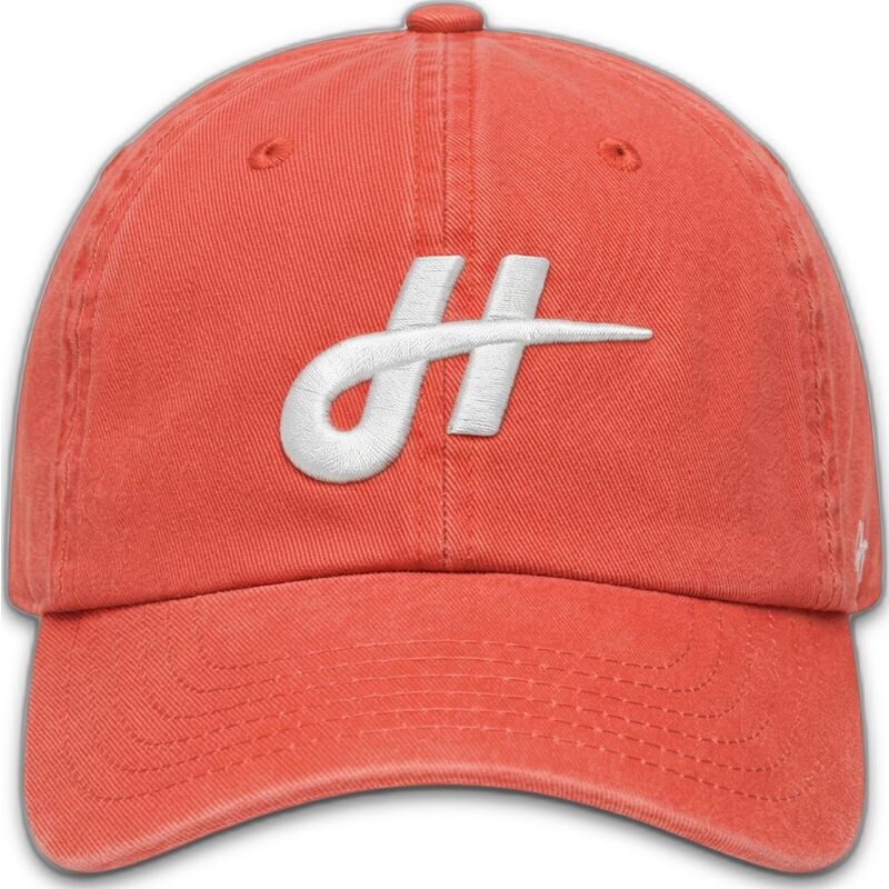 orangefarbene-verstellbare-curved-cap-merch-merchandising-the-90s-von-homenage