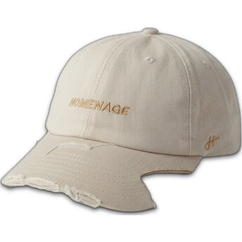 Petten gebogen beige verstelbare band The 90s van Homenage