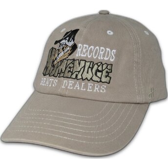 Γκρι καμπυλωτό ρυθμιζόμενο καπέλο Records Music Shapes Identity The 90s της Homenage