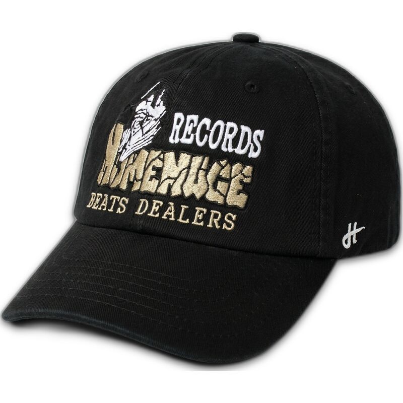cappellino-curvo-nero-regolabile-records-music-shapes-identity-the-90s-di-homenage