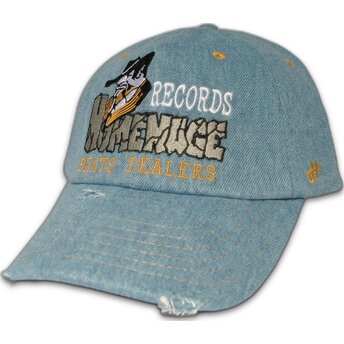 Cappellino curvo blu regolabile Denim Records Music Shapes Identity The 90s di Homenage