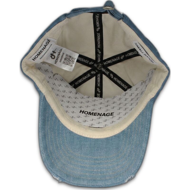 cappellino-curvo-blu-regolabile-denim-records-music-shapes-identity-the-90s-di-homenage