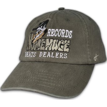 Cappellino curvo grigio scuro regolabile Records Music Shapes Identity The 90s di Homenage
