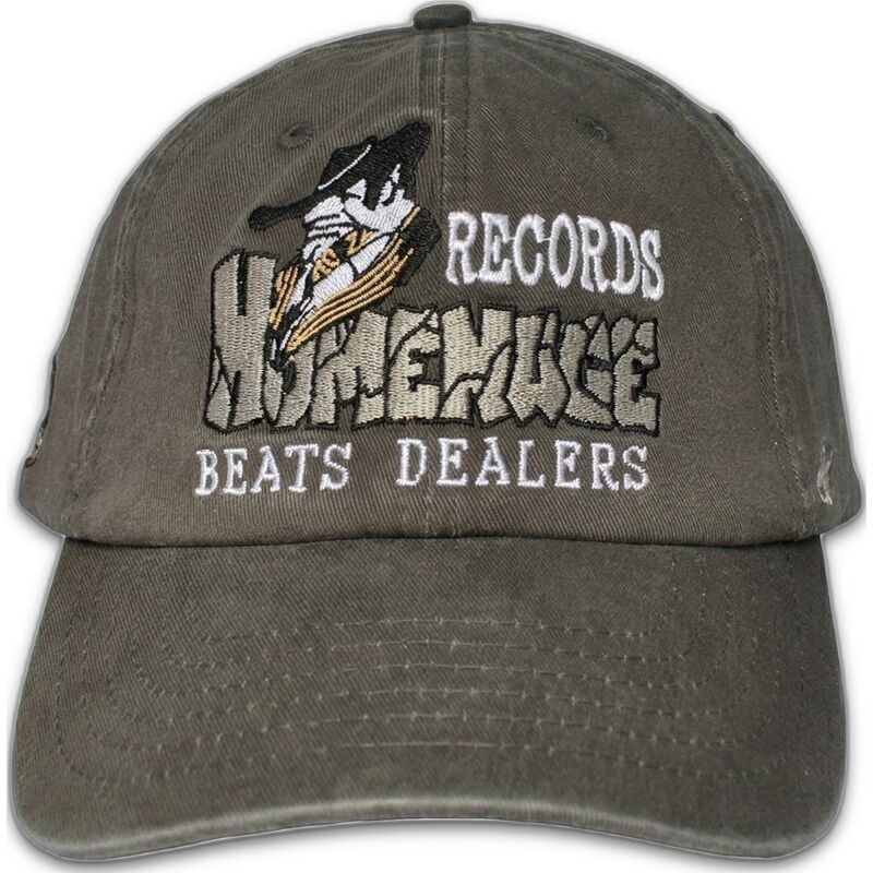 cappellino-curvo-grigio-scuro-regolabile-records-music-shapes-identity-the-90s-di-homenage
