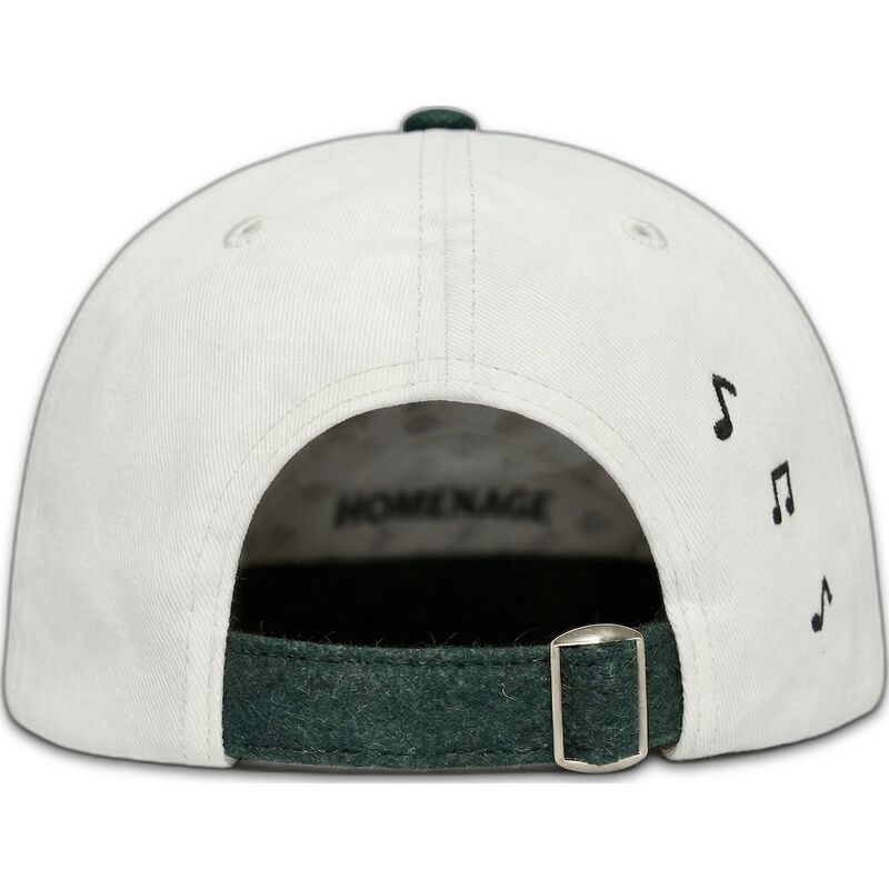 cappellino-curvo-khaki-e-verde-regolabile-music-world-music-shapes-identity-the-90s-di-homenage