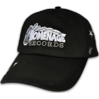 Schwarze verstellbare Curved Cap Music World Music Shapes Identity The 90s von Homenage