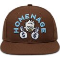 cappello-piatto-marrone-snapback-money-music-shapes-identity-the-snap-di-homenage
