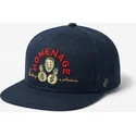 morkbla-bojd-snapback-keps-money-music-shapes-identity-the-snap-fran-homenage