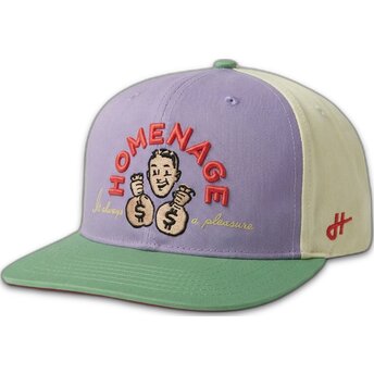 Gebogene mehrfarbige Snapback-Kappe Money Music Shapes Identity The Snap von Homenage