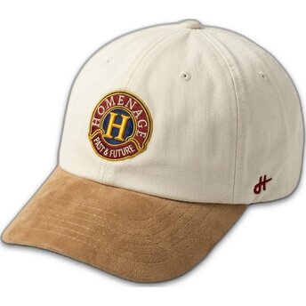 Cappellino curvo beige e marrone regolabile Suede Resort Sport The 90s di Homenage