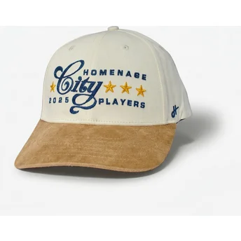 Böjd keps khaki och brun snapback Suede Players Sport The Ball från Homenage