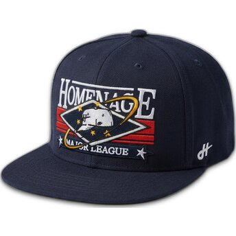 Petten plat marineblauw snapback Game Sport The Snap van Homenage