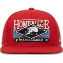 petten-plat-rood-snapback-the-snap-van-homenage