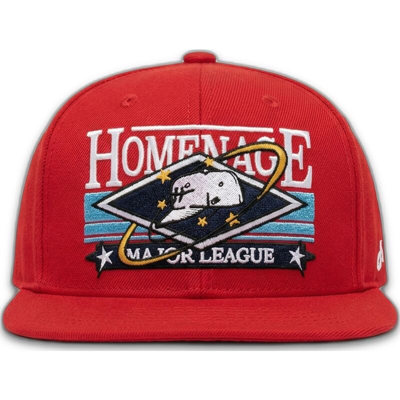cappello-piatto-rosso-snapback-game-sport-the-snap-di-homenage