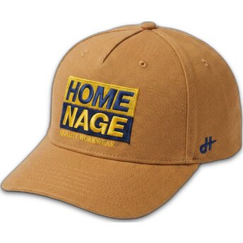 Petten gebogen bruin snapback The Retro van Homenage