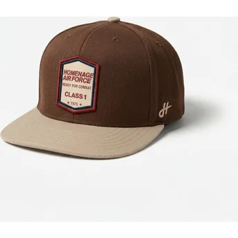 Mörkbrun platt keps snapback Squadron Military Surplus The Retro från Homenage