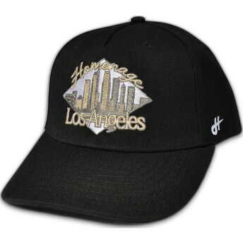 Petten gebogen zwart snapback LASKY Skylines The Retro van Homenage