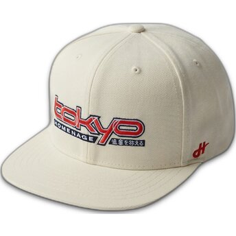 Petten plat crème snapback TKYSKY Skylines The Snap van Homenage