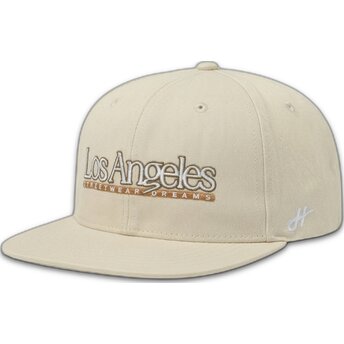 Επίπεδο καπέλο beige snapback Los Angeles Skylines The Snap από Homenage