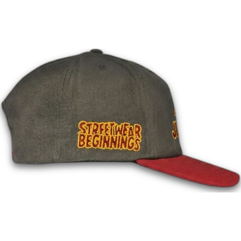 cappellino-curvo-grigio-e-rosso-snapback-just-kids-the-retro-di-homenage