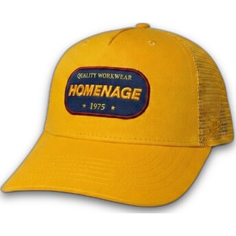 Petten gebogen geel snapback The Trucker Work 1975 Workwear The van Homenage