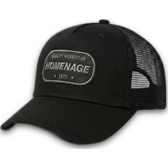 Petten gebogen zwart snapback The Trucker van Homenage