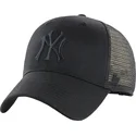 schwarze-trucker-cap-mit-schwarzem-logo-der-new-york-yankees-mlb-mvp-branson-von-47-brand
