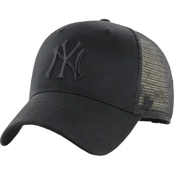 Μαύρο trucker καπέλο με μαύρο λογότυπο New York Yankees MLB MVP Branson από 47 Brand